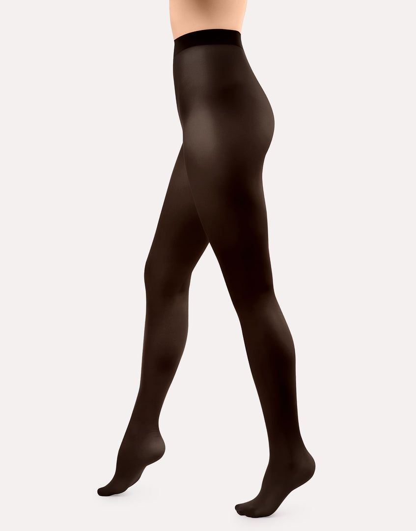 Super blickdichte Strumpfhose ohne Glanz Poudre 40