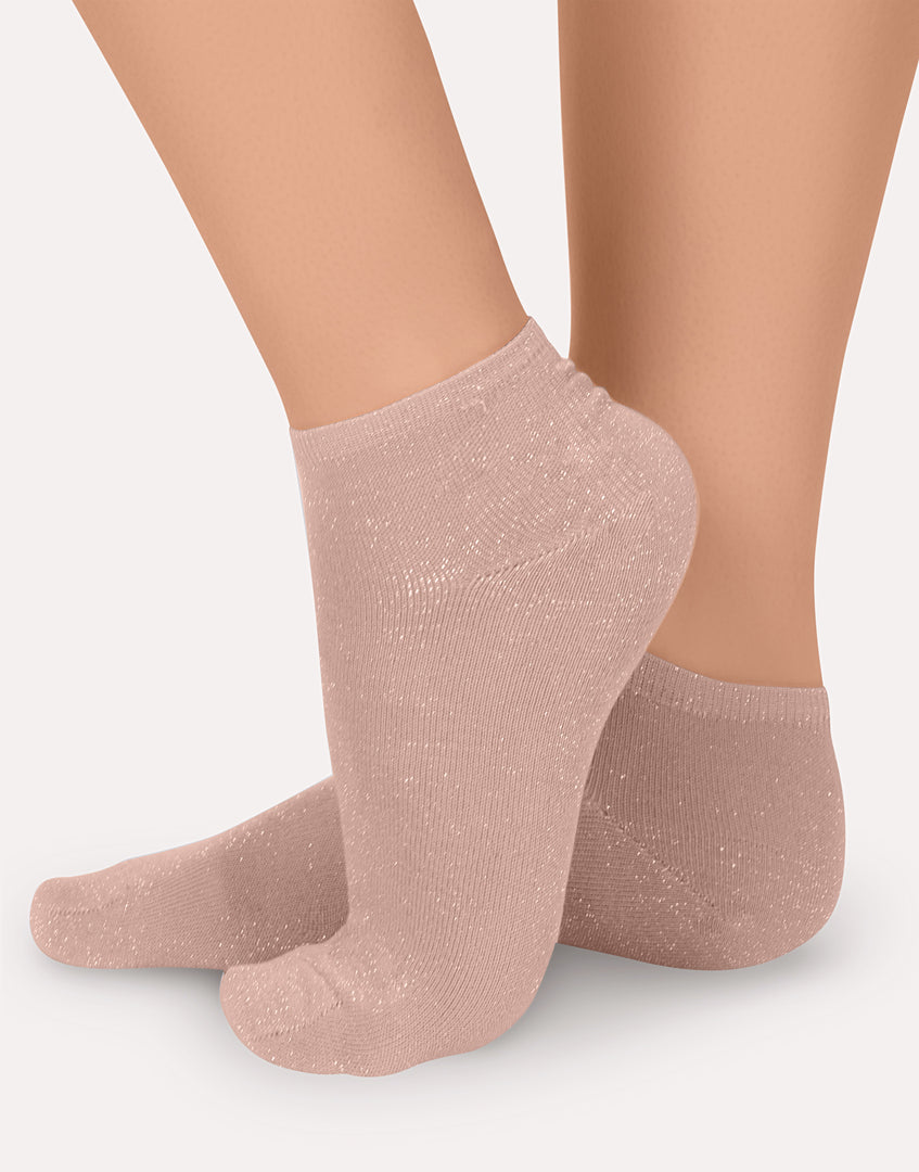 Calzini corti in cotone glitter IBD731011