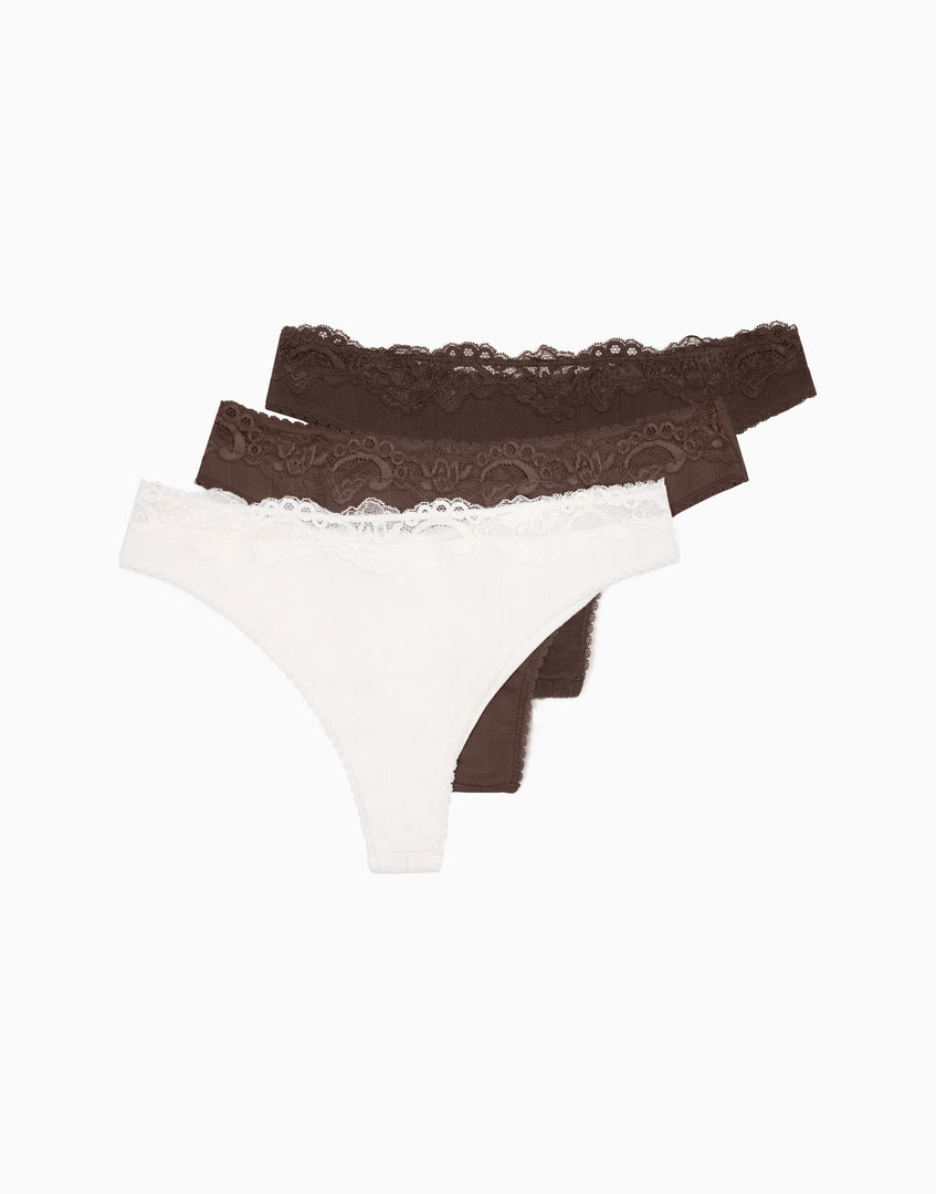 Set 3 slip brasiliani a vita media MD1090