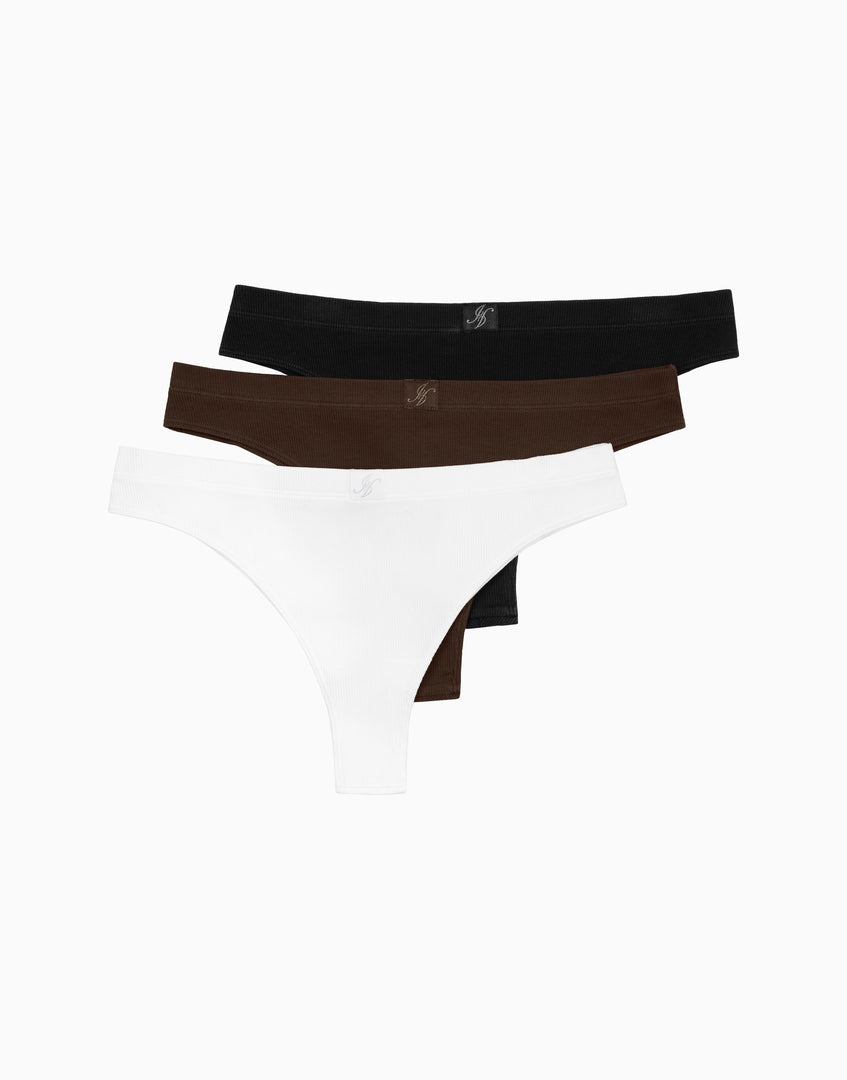 Set 3 slip brasiliani a vita media MD1106