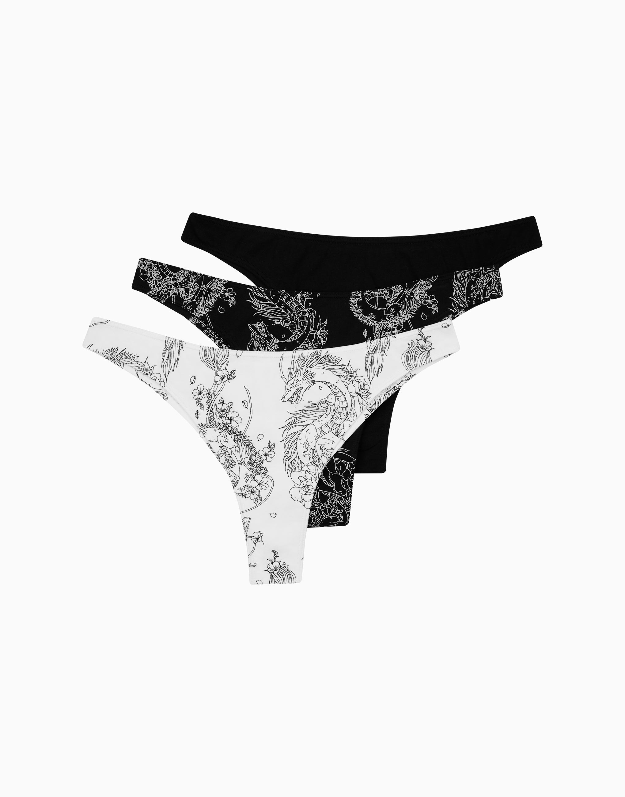 Set 3 slip brasiliani a vita media MD847