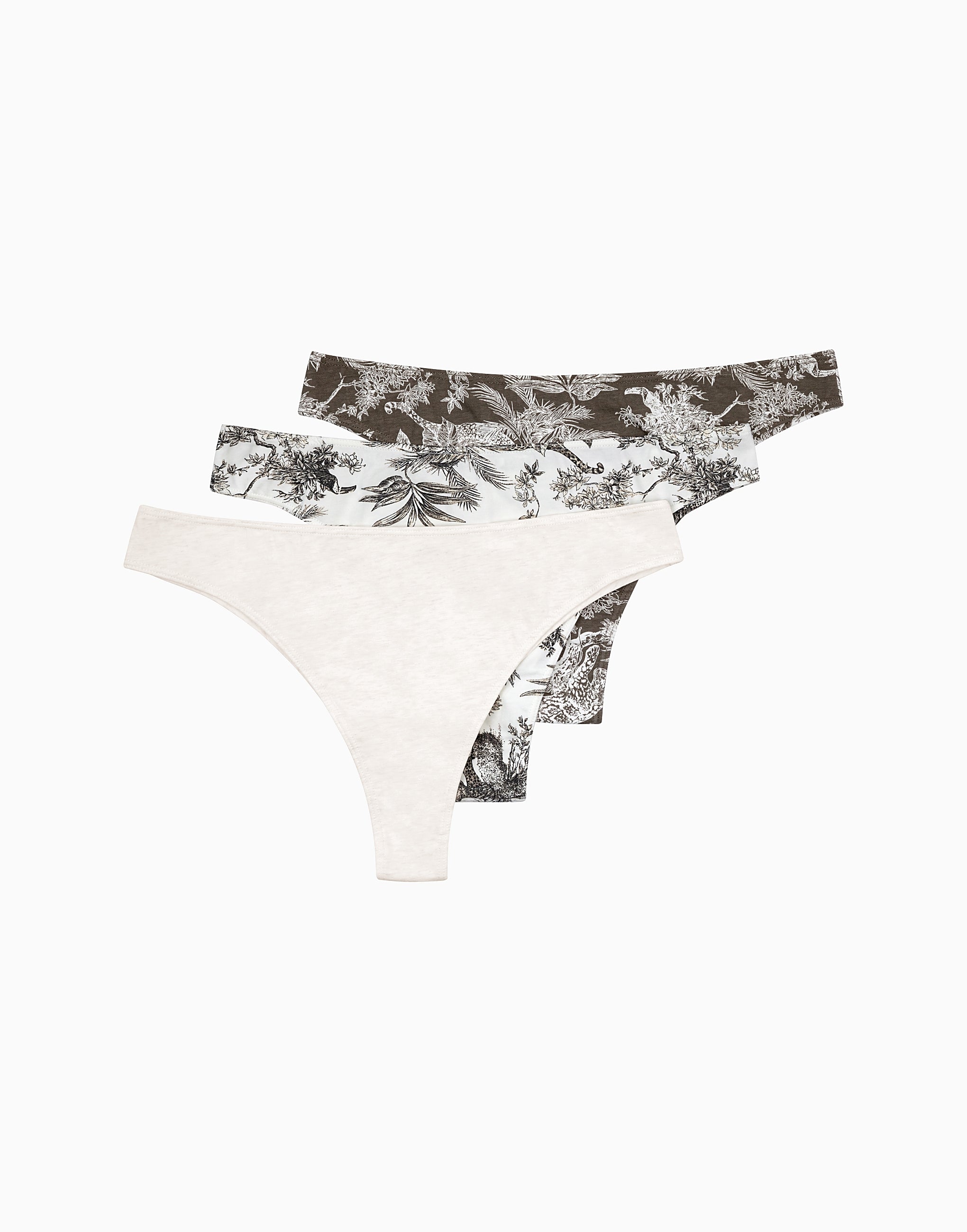 Set 3 slip brasiliani a vita alta MD774