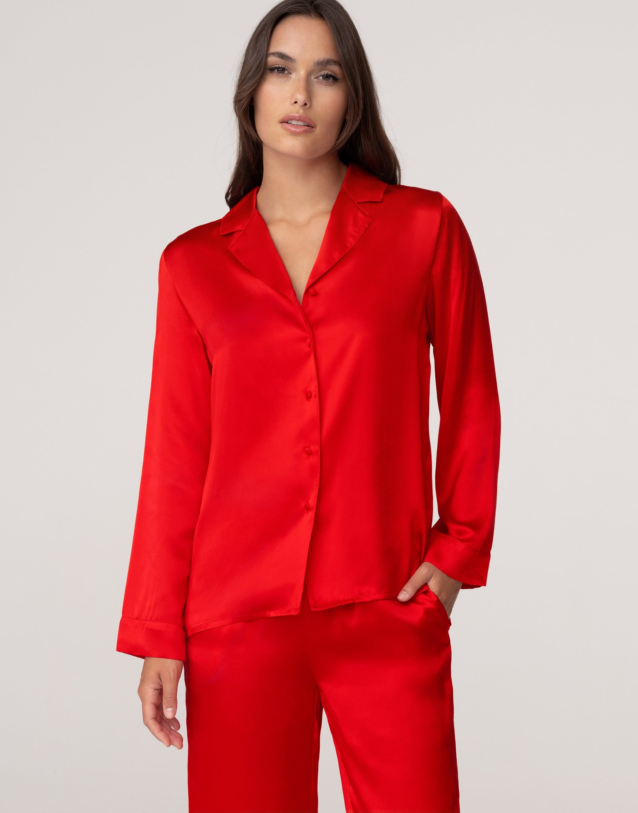 Camicia con maniche lunghe in seta PD267