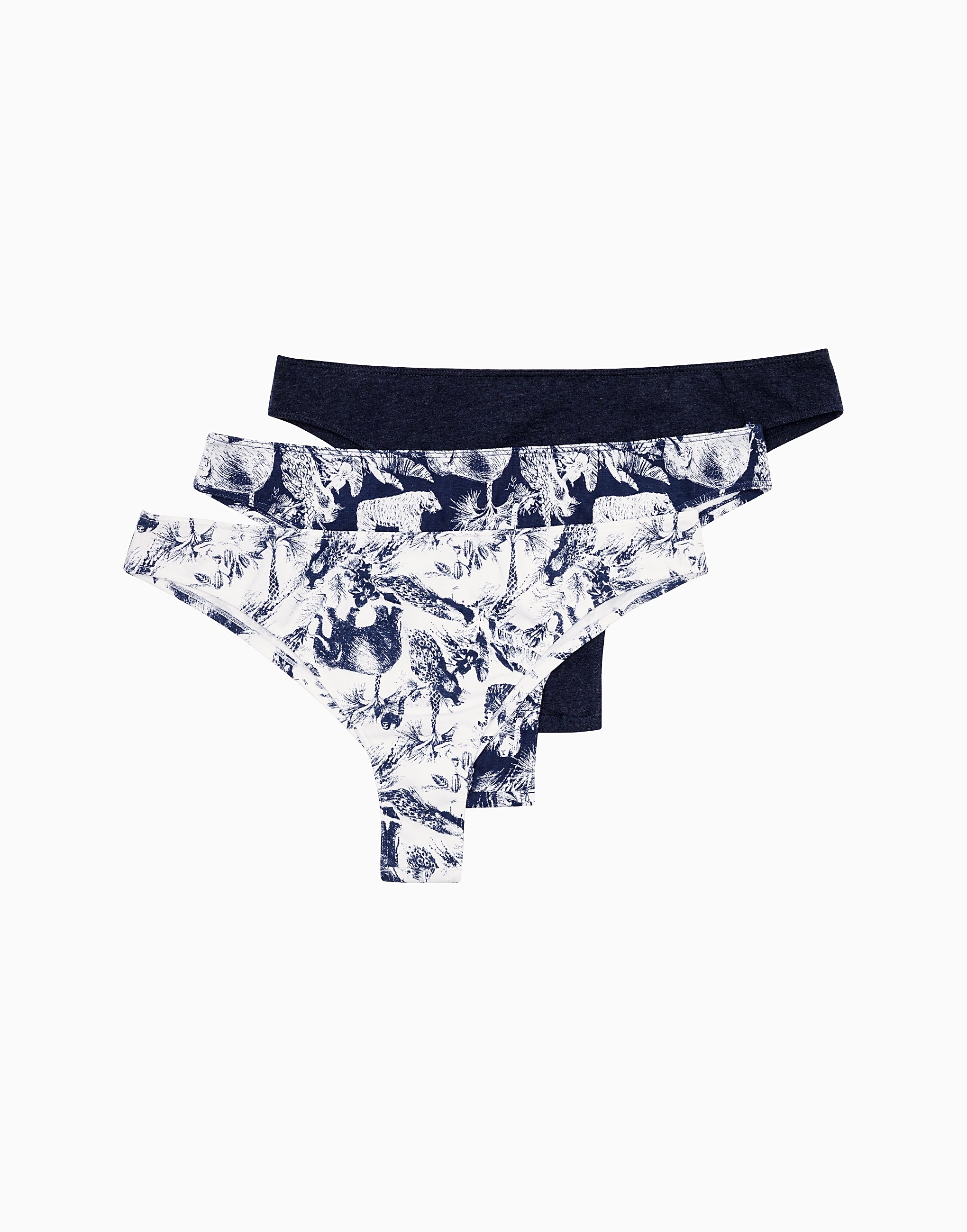 Set 3 slip brasiliani a vita media MD775