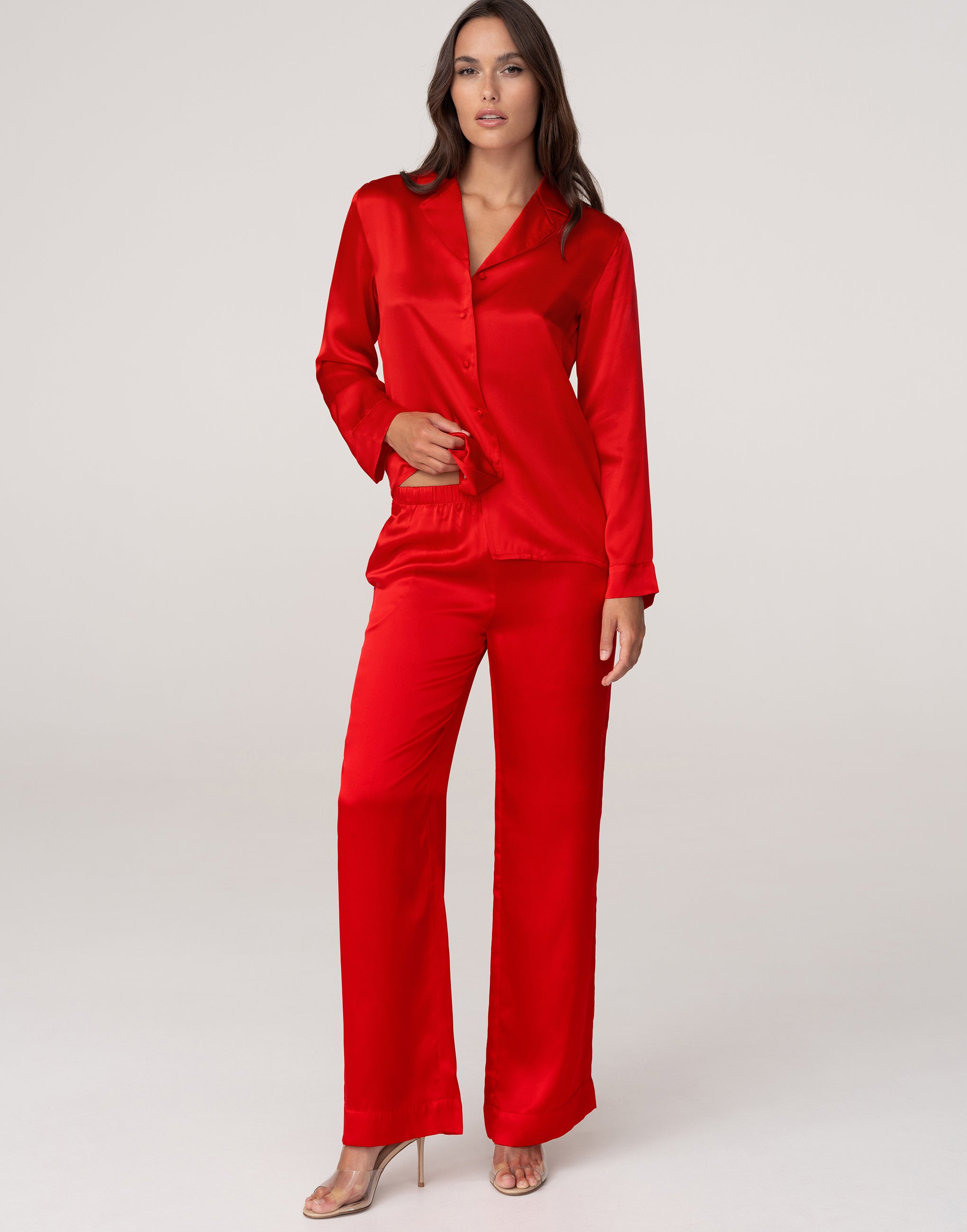 Camicia con maniche lunghe in seta PD267