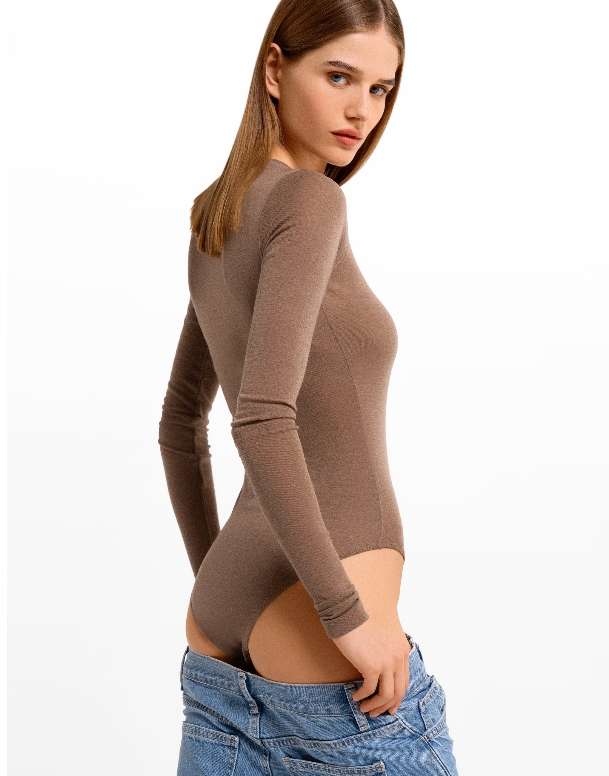 Body con maniche lunghe TD581