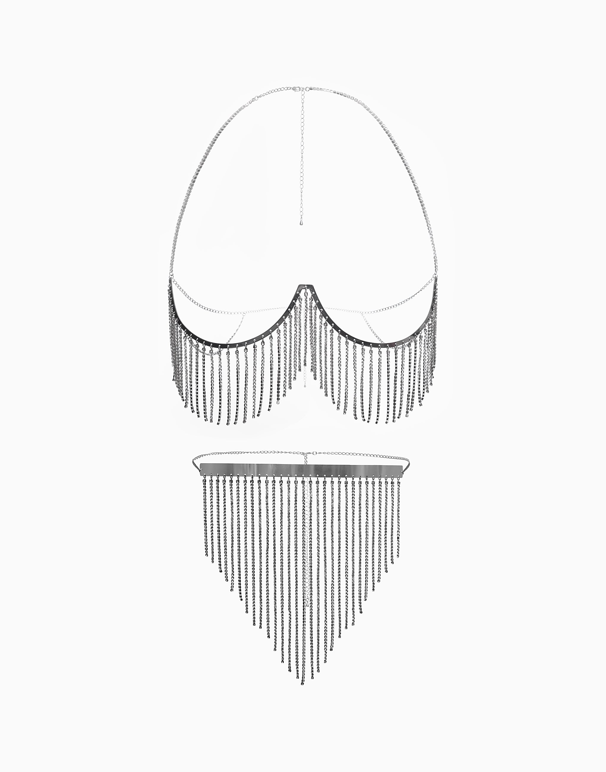 Completo di reggiseno a coppa aperta e reggicalze CD680