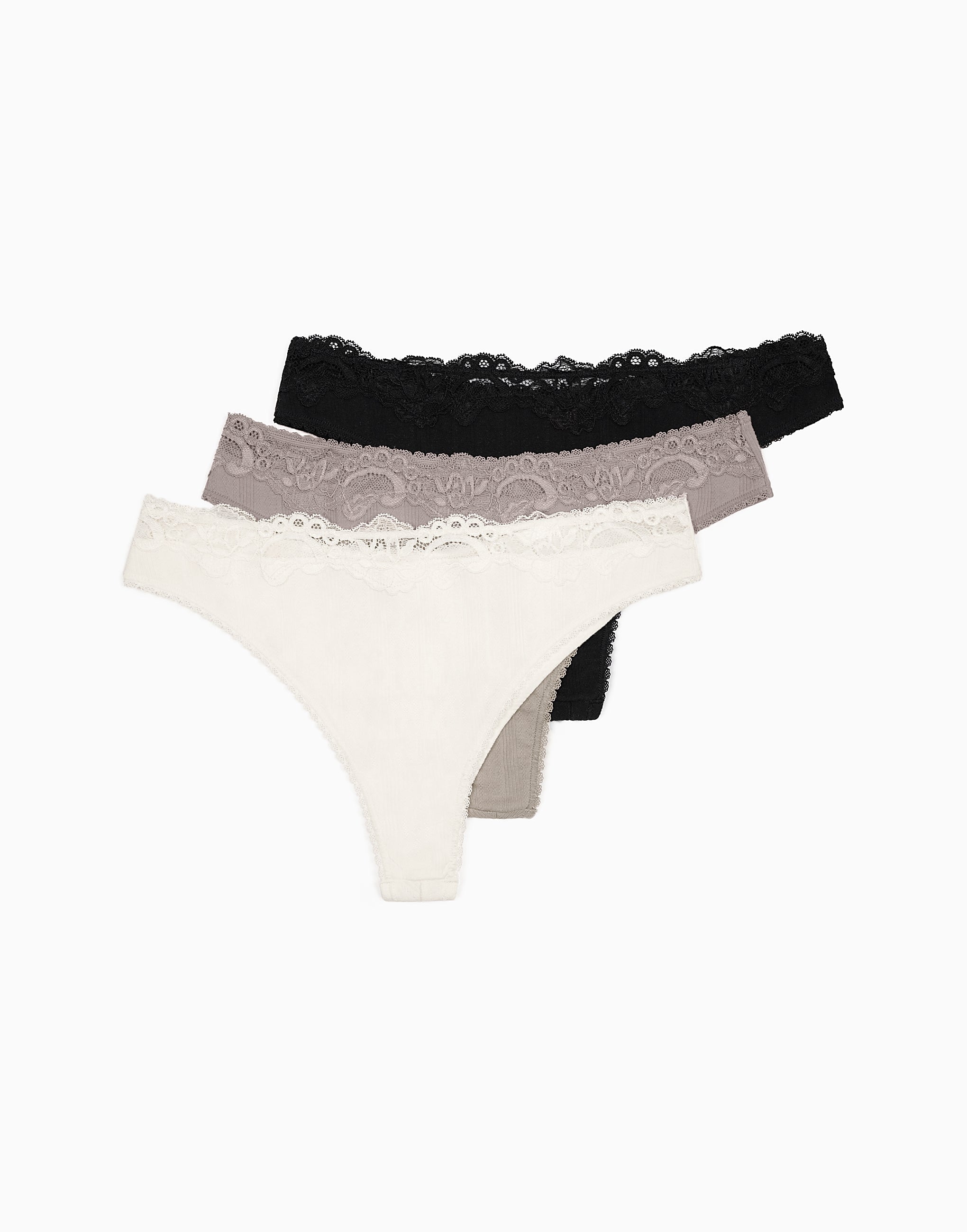 Set 3 slip brasiliani a vita media MD995