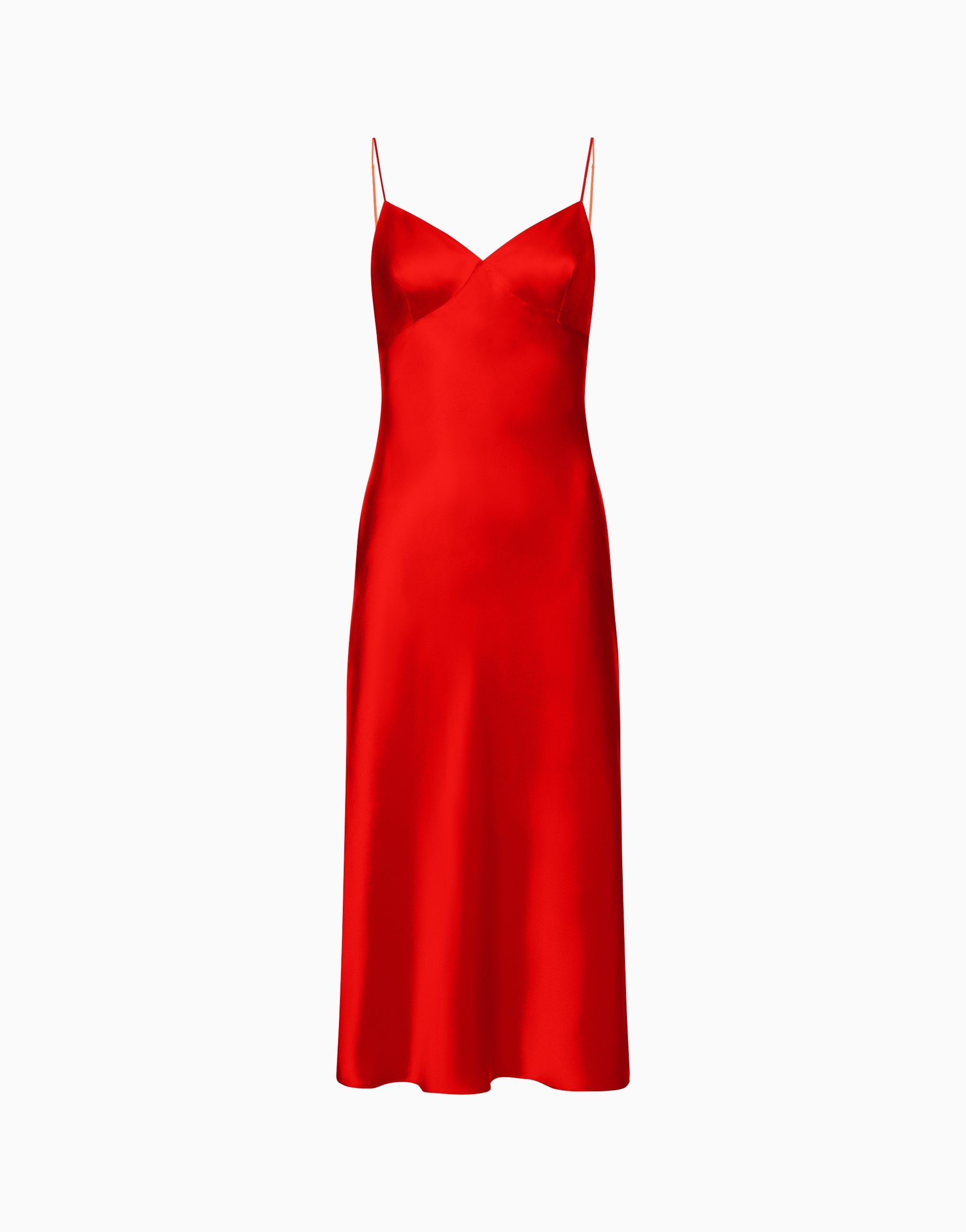 Sottoveste lunga con spalline in seta PD267